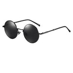 All Black Classic Polarized Round Sunglasses - Tasseti