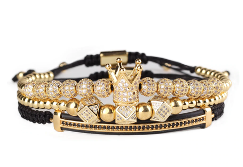 Gold Crown Macramé Set - Tasseti