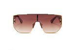 Brown Oversized Square Shield Style - Tasseti