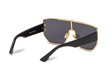Black Oversized Square Shield Style - Tasseti