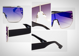 Black Oversized Square Shield Style - Tasseti