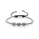 Silver Crown Macramé Set - Tasseti