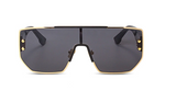 Black Oversized Square Shield Style - Tasseti