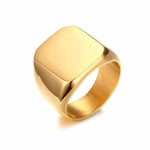 Square Gold Michael Ring - Tasseti