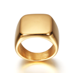 Square Gold Michael Ring - Tasseti