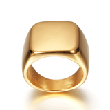 Square Gold Michael Ring - Tasseti