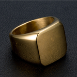 Square Gold Michael Ring - Tasseti