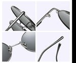 Blue Classic Polarized Round Sunglasses - Tasseti
