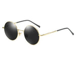 Gold Classic Polarized Round Sunglasses - Tasseti