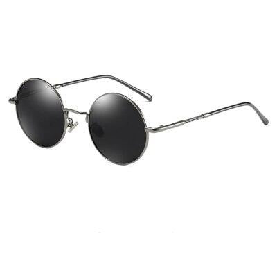 Gray Gun Classic Polarized Round Sunglasses - Tasseti