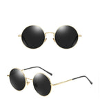 Gold Classic Polarized Round Sunglasses - Tasseti