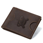 RFID Coffee Leather Thin Money Clip - Tasseti