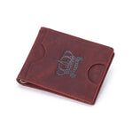 RFID Red Leather Thin Money Clip - Tasseti