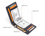 RFID Red Leather Thin Money Clip - Tasseti