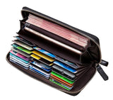 RFID Blocking - Coffee Leather Wallet - Tasseti