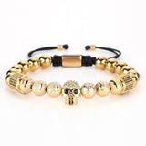 Luxury CZ Skull Bracelet [3 Variants] - Tasseti