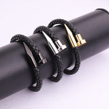 Luxury Braided Leather Nail Bracelet  [9 Variants] - Tasseti