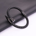 Luxury Braided Leather Nail Bracelet  [9 Variants] - Tasseti