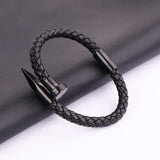 Luxury Braided Leather Nail Bracelet  [9 Variants] - Tasseti