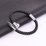 Luxury Braided Leather Nail Bracelet  [9 Variants] - Tasseti