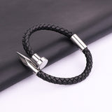 Luxury Braided Leather Nail Bracelet  [9 Variants] - Tasseti