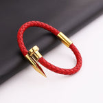 Luxury Braided Leather Nail Bracelet  [9 Variants] - Tasseti