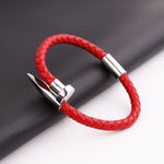 Luxury Braided Leather Nail Bracelet  [9 Variants] - Tasseti