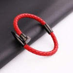 Luxury Braided Leather Nail Bracelet  [9 Variants] - Tasseti