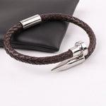 Luxury Braided Leather Nail Bracelet  [9 Variants] - Tasseti