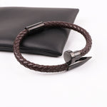 Luxury Braided Leather Nail Bracelet  [9 Variants] - Tasseti