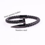Luxury Braided Leather Nail Bracelet  [9 Variants] - Tasseti
