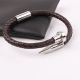 Luxury Braided Leather Nail Bracelet  [9 Variants] - Tasseti
