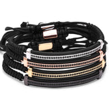 Micro Paved Macrame Bracelet [8 Variants] - Tasseti