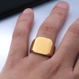 Square Gold Michael Ring - Tasseti