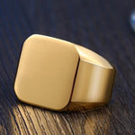 Square Gold Michael Ring - Tasseti