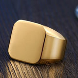 Square Gold Michael Ring - Tasseti