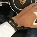 Micro Paved Leather Bracelet [2 Variants] - Tasseti