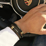 Micro Paved Leather Bracelet [2 Variants] - Tasseti