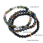 Black Hematite Beaded Bracelets - Tasseti