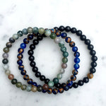 Black Hematite Beaded Bracelets - Tasseti