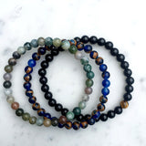 Black Hematite Beaded Bracelets - Tasseti