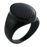 Enamel Carbon Fiber Black Ring - Tasseti