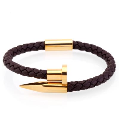 Luxury Braided Leather Nail Bracelet  [9 Variants] - Tasseti