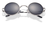 Silver Classic Round Sunglasses - Tasseti