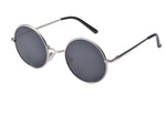 Silver Classic Round Sunglasses - Tasseti