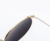 Black Retro Round Sunglasses - Tasseti