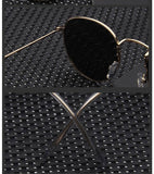 Black Retro Round Sunglasses - Tasseti