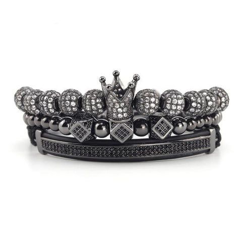 Black Regal Macramé Set - Tasseti