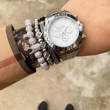 Silver Regal Macramé Set - Tasseti