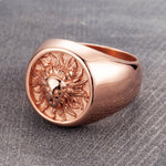 Rose Gold Lion's Crown Ring - Tasseti